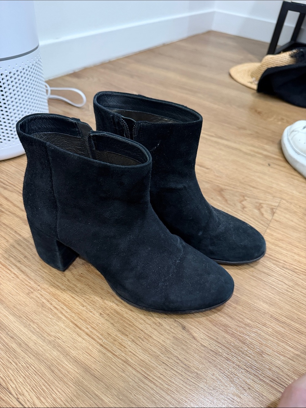 Johnson and Murphy Black Suede Ankle Boots - Women